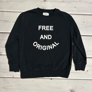 ZARA Kids black free and original crew neck sweatshirt Size 11-12 years/L
